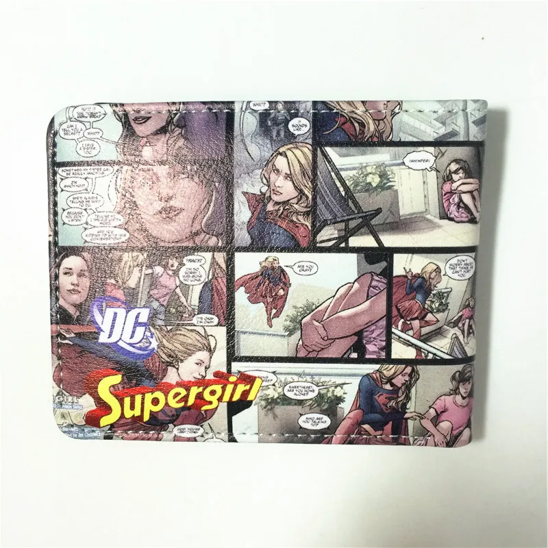 Super girl Anime Wallet Bag Credit ID Card Holder Red For Boys Girls W366 |