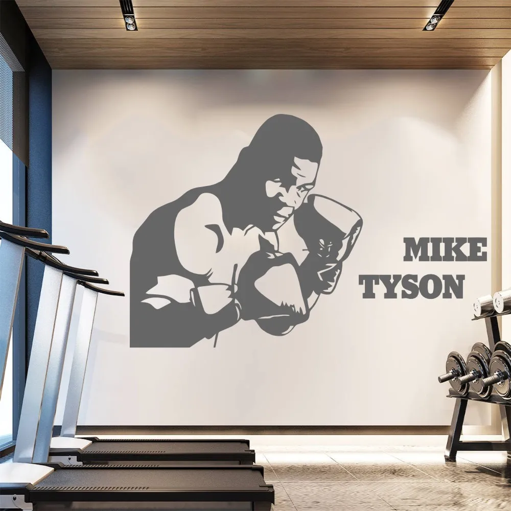 85X130 Большой размер майка Tyson Боксерский Поединок Спорт Съемная настенная декоративная переводная Наклейка украшения для детской/Мальчики KW-326