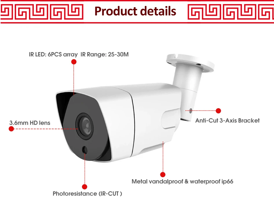 CCTV 4K 5CH система 5MP AHD камера наружная P2P HDMI 4K 8CH H.265 DVR видеонаблюдение Водонепроницаемая наружная камера безопасности комплект