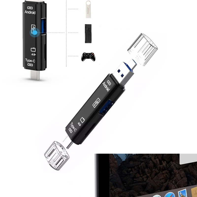 Kebidu все в одном USB 3 1 OTG кардридер для Micro SD TF Тип C поддержка памяти Mac10