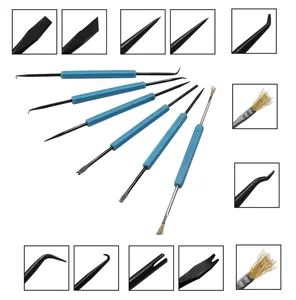 2018 6 шт.лот, вспомогательные инструменты для пайки из стали, набор инструментов для ремонта, электронные компоненты, сварочная, шлифовальная, чистящая щетка, инструменты