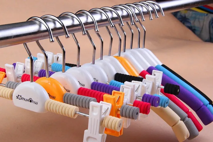 Colorful губка мягкий одежда вешалки для дети ( 10 шт / лота )|clothes hook hanger|clothes for dog loversclothes