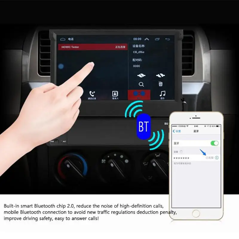 VODOOL SU9701 " Ручной Телескопический экран 1Din Android автомобильный Радио MP5 плеер стерео gps Bluetooth навигация AUX WiFi мультимедийный проигрыватель