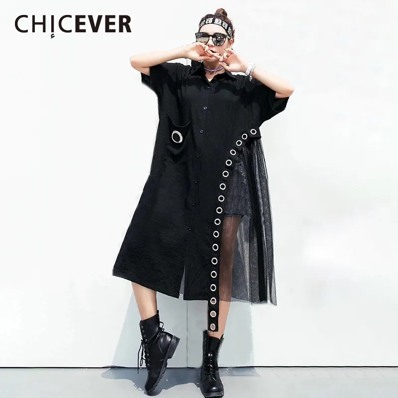 CHICEVER Летние повседневные Лоскутные кольца с блестками черные женские открытые