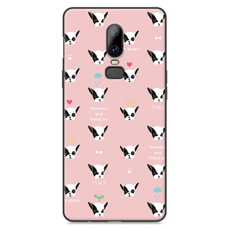 Модный чехол для телефона OnePlus6 с милым мультяшным рисунком мягкая задняя крышка