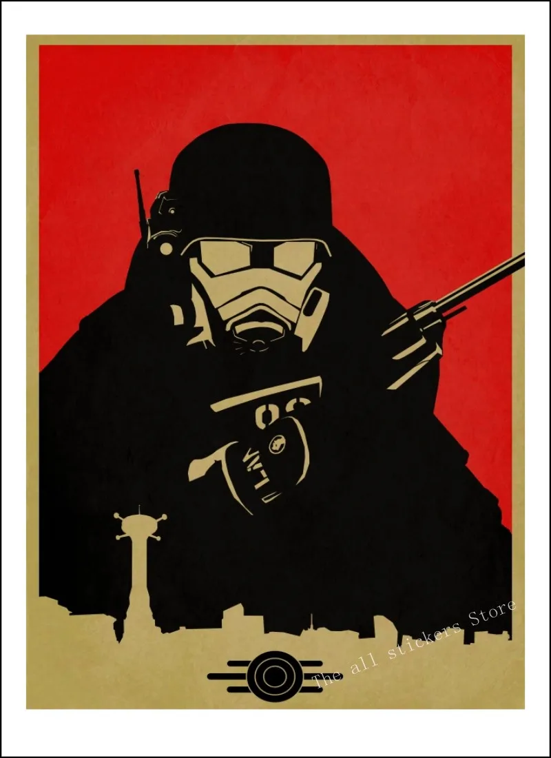 Fallout 3 4 игровой плакат серия Fallout игра Ретро плакат, крафт-бумага для бара кафе домашний декор Настенная роспись/9005 - Цвет: 13