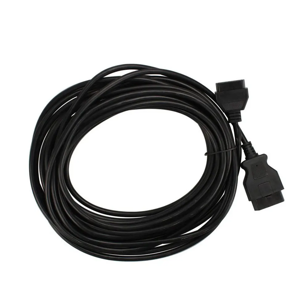 10 метров OBD2 OBD II автомобильный Удлинительный кабель Разъемы 16PIN Штекерный Разъем