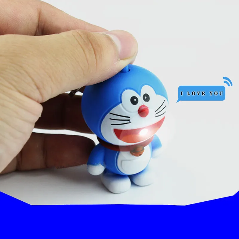 Мультяшные фигурки Doraemon игрушка со светодиодной подсветкой кукла брелоки