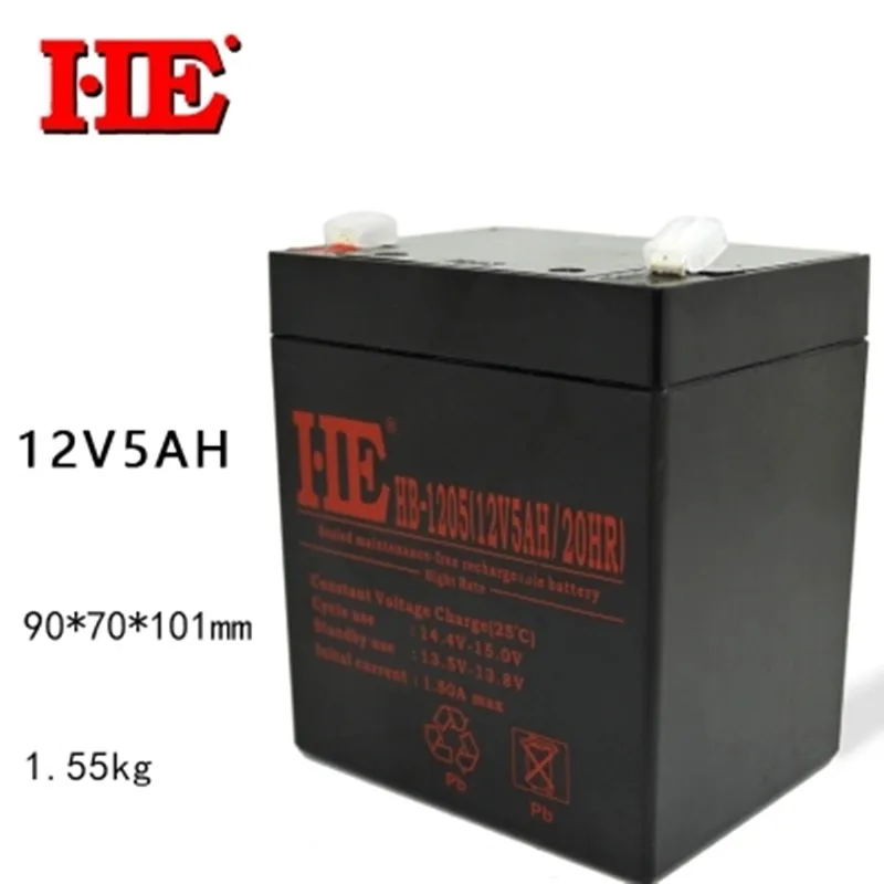 Аккумуляторная свинцово кислотная батарея HE 90*70*101 мм 12 В 5 Ач|battery rechargeable|rechargeable