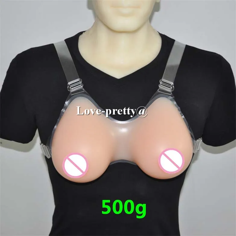Фото 500 г A cup transeksual shemale ремешок на груди протез мастэктомии очень дешевая силиконовая