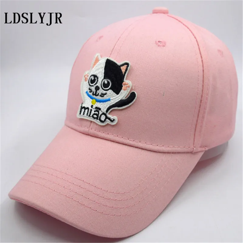 Ldslyjr хлопок Мяо Cat Вышивка Регулируемый Бейсбол Кепки Snapback путешествия Шапки для