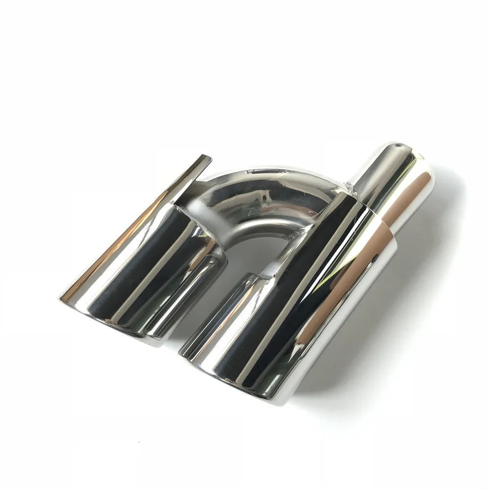 1 пара (левый и правый) наконечник трубы из нержавеющей стали четырехсторонний