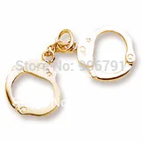 100 шт. в партии подвески виде наручников с золотым покрытием|handcuff charms|charm charmgold charms