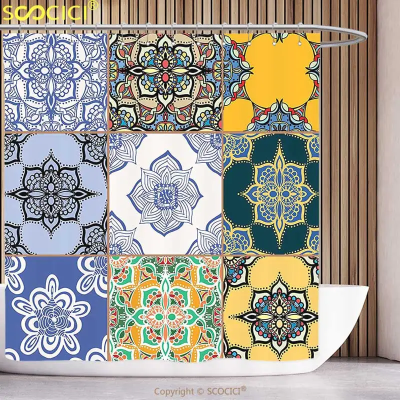 Декоративная занавеска для душа марокканский декор набор узоров из