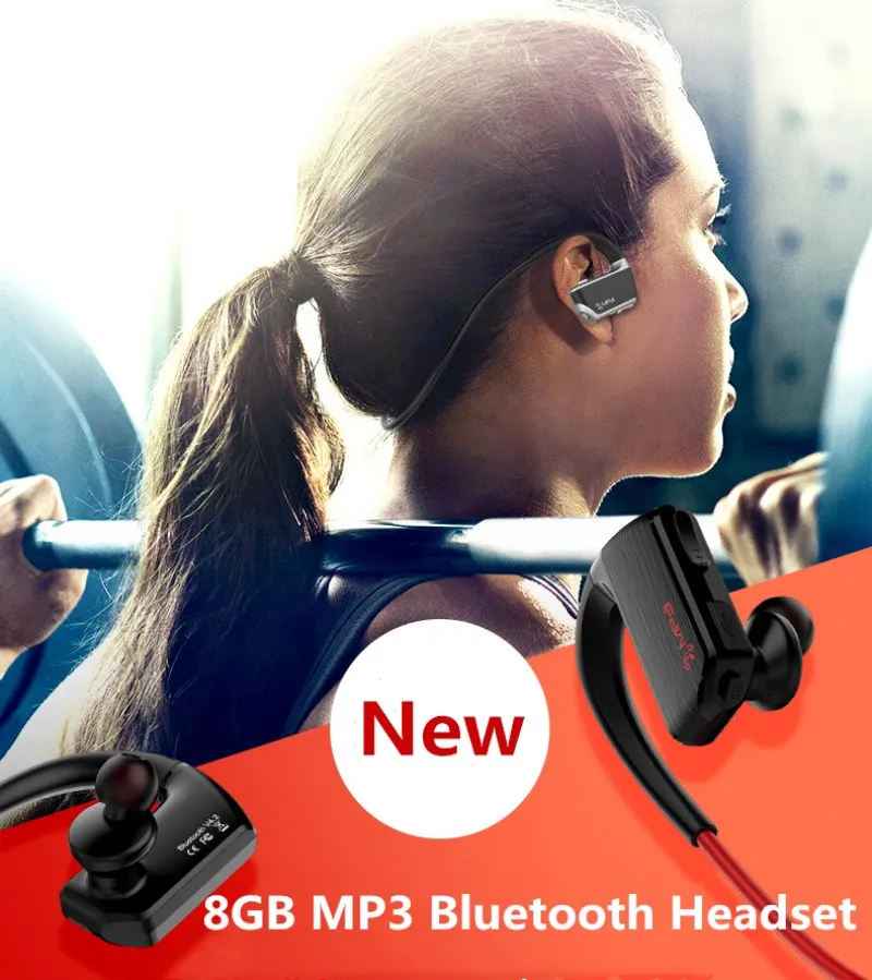 J2 Bluetooth 4,2 наушники стерео Hifi гарнитура 8 Гб MP3 плеер беспроводные наушники спортивные Bluetooth наушники HD микрофон для sony/Xiaomi