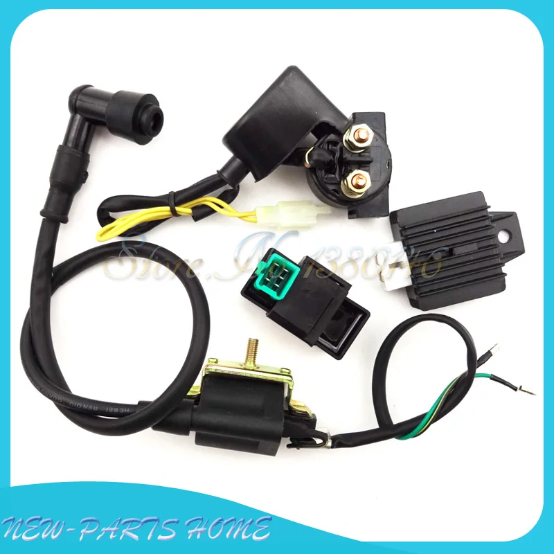 Катушка зажигания AC CDI Регулятор выпрямителя релейный комплект для китайских 50cc