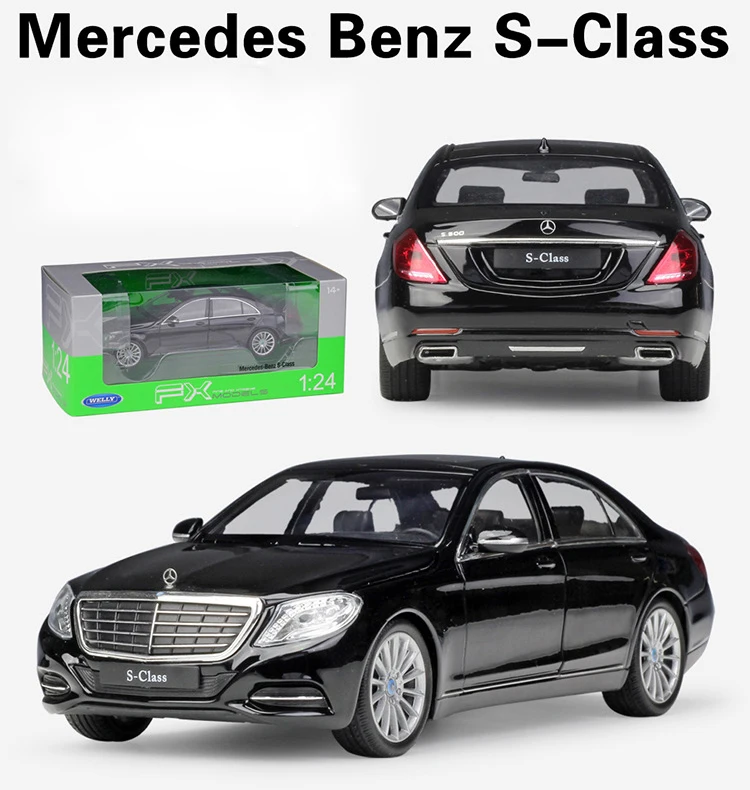 WELLY 1:24 литье под давлением классический симулятор сплав модель автомобиля Benz s-класс металлические игрушечные машинки игрушка для детей мальчик подарок коллекция украшения