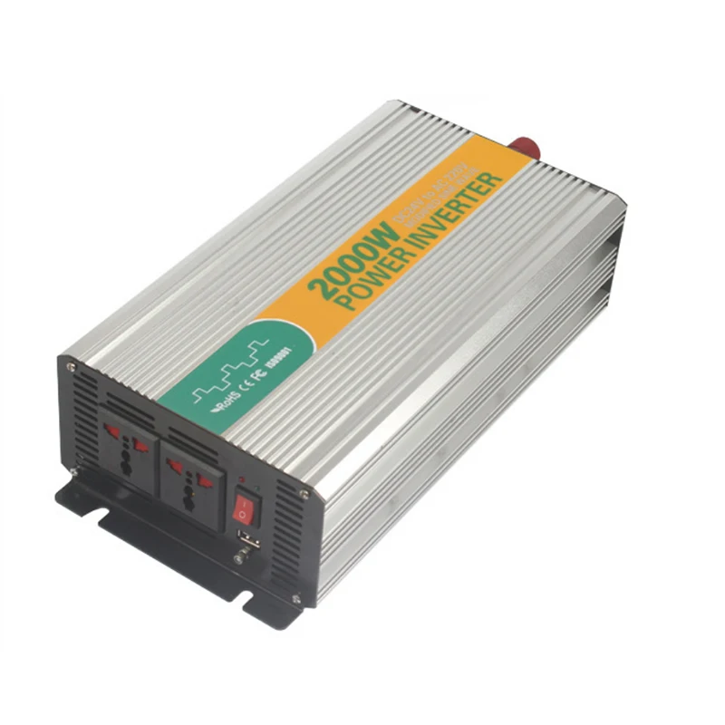 Полная мощность 2000 Вт модифицированный синусоидальный инвертор DC 12 В/24 В/48 В к