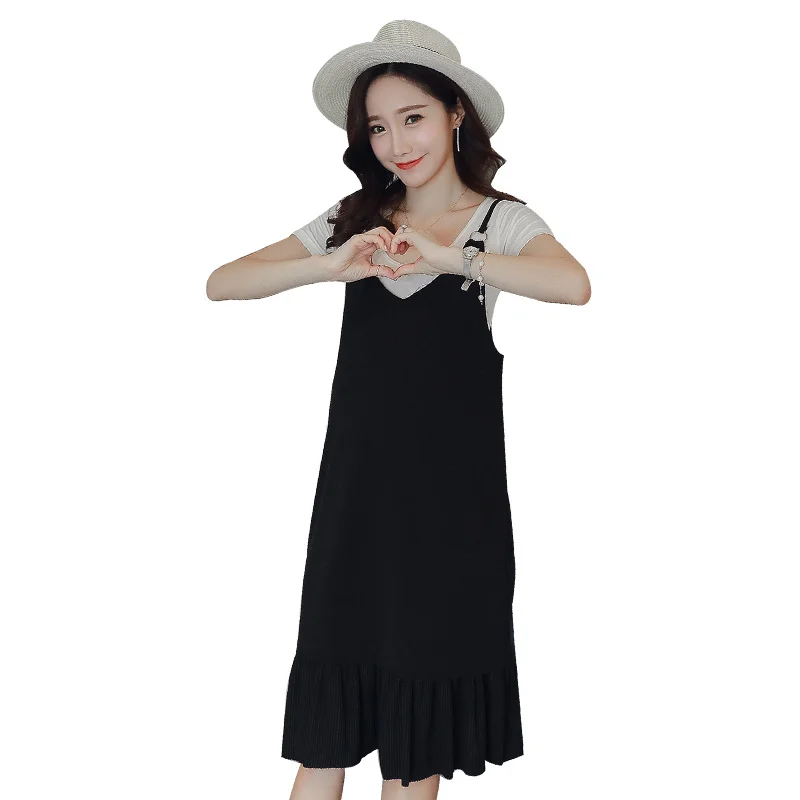 Летнее платье для кормящих грудью свободные 2 предмета Костюмы комплект футболка