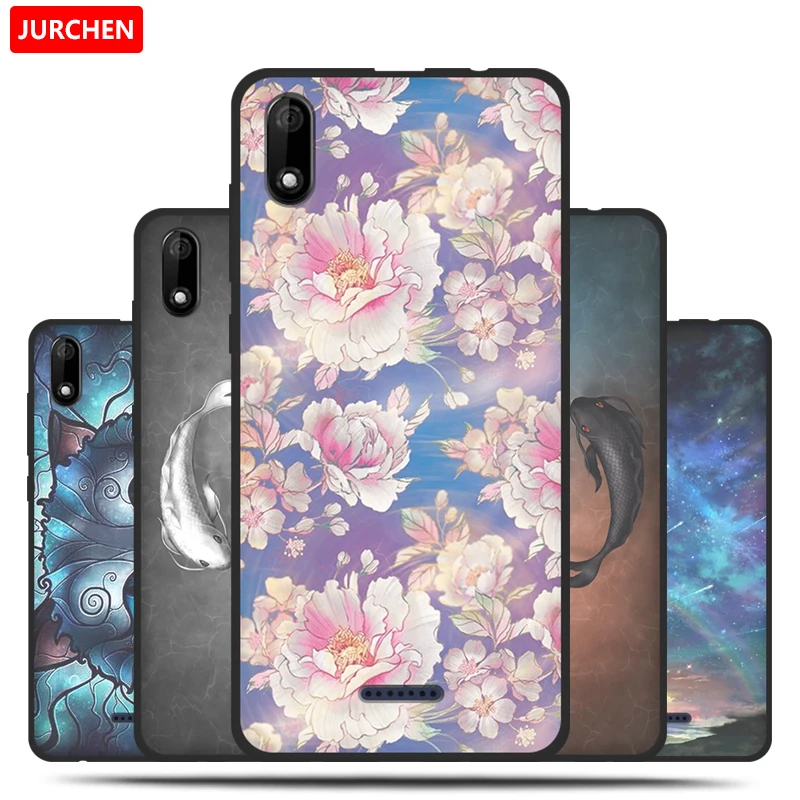Яркий Силиконовый мягкий чехол JURCHEN для Wiko Y60 5 45 дюйма 2019 мультяшный милый из