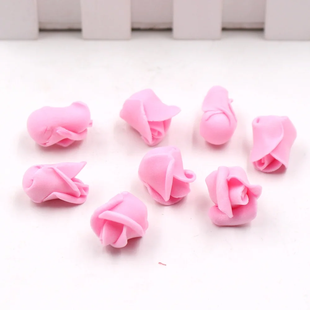 pink 50 шт. ПЭ Пена розы голова 1 см искусственные розы букет ручной работы свадебные украшения дома праздничные и вечерние скрапбукинги - Цвет: pink