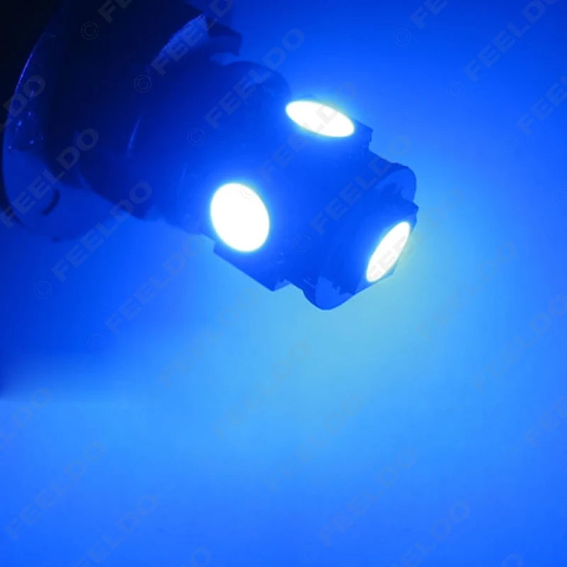 50 шт. Автомобильные светодиодные лампы T10 5 SMD 5050 5LED 194 168 W5W