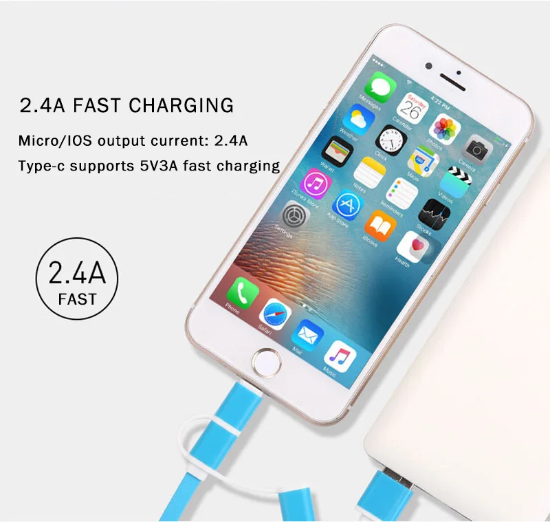 Кабели USB 3-в-1 кабель для Apple для Android для huawei мобильный кабель передачи данных телефона Тип-c кабель для передачи данных один для трех