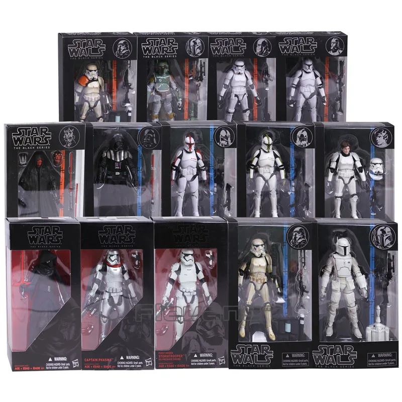 Звездные войны черная серия Kylo Ren Штурмовик Phasma Darth Maul Дарт Вейдер Hab Solo ПВХ фигурка игрушка 14 типов
