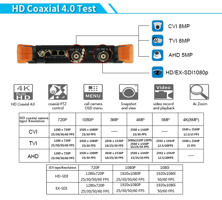 Новые " Многофункциональный CCTV тестер Поддержка H.265/H.264 4 K 8MP IP Камера AHD/CVI TVI/SDI/все в одном CCTV тестер Pro X9-MOVTADHS