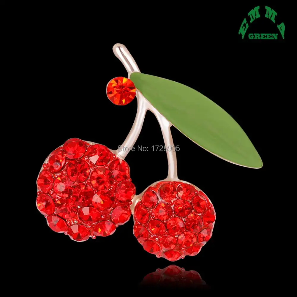 Брошь Хрустальная фруктовая ягода виноград клубника Пшеница для женщин