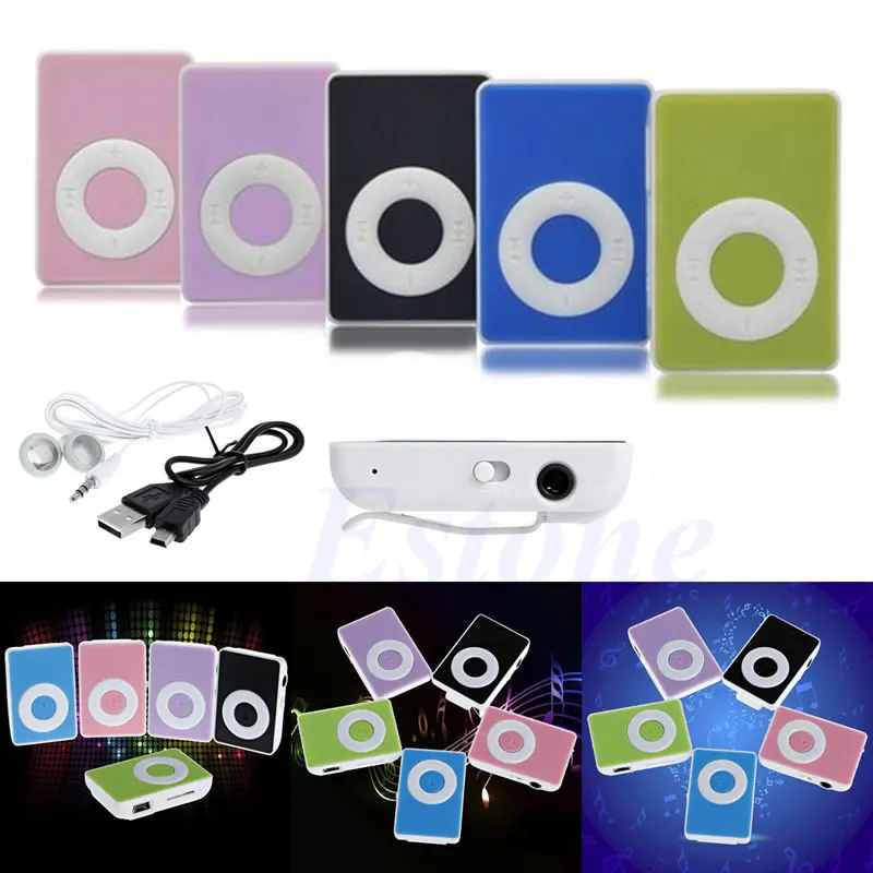 1 шт. мини зажим USB портативный музыкальный mp3 плеер Поддержка 32 ГБ Micro SD TF карта +