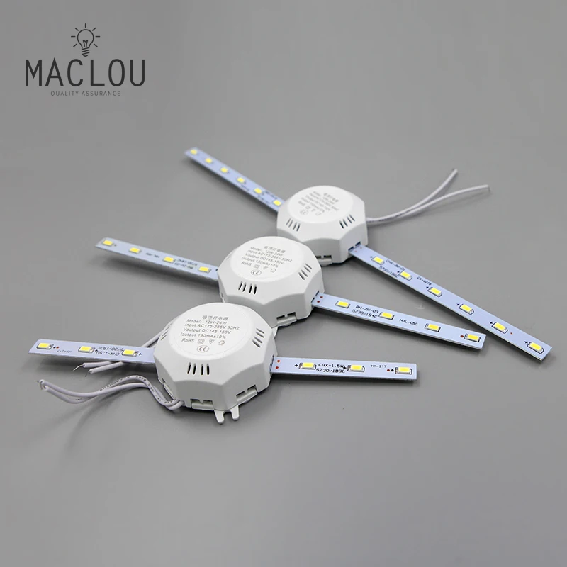 5 шт. светодиодный потолочный светильник 5730 SMD 220 В PCB 12 Вт 16 24 высокая яркая