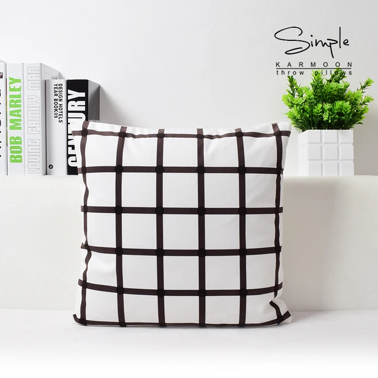 Обычная геометрическим узором Сезон зима вельветовый чехол для подушки черный