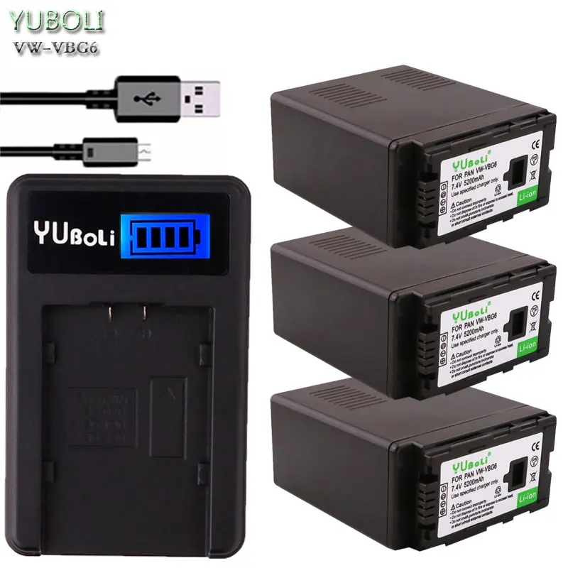 Батарея для цифрового фотоаппарата Panasonic VW VBG6 VWVBG6 литий ионный аккумулятор