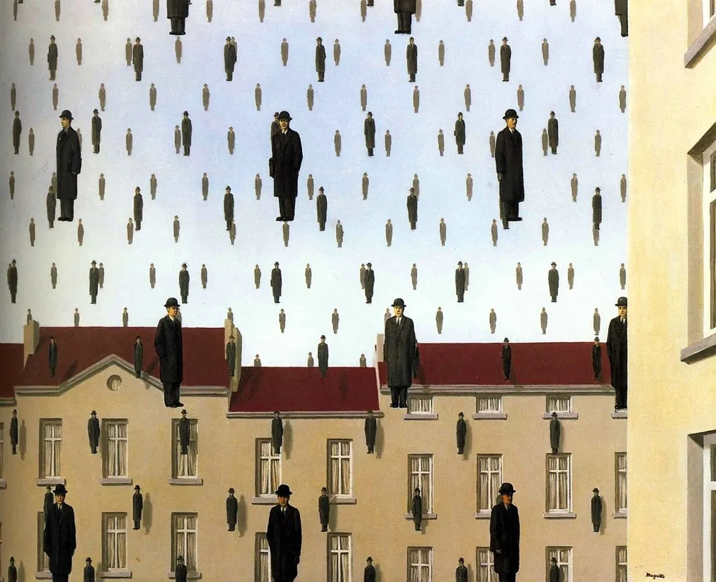 Картина на холсте Рисунок сюрреализма Rene Magritte винтажные постеры из крафт бумаги