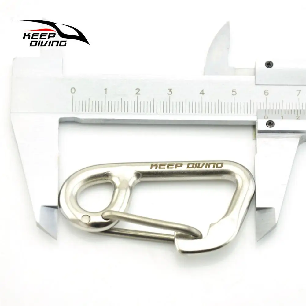 316 Stainless Steel Key Ring Simple Hook Safety Diving Buckle Sport Multi-functional Keychains Accessories | Спорт и развлечения