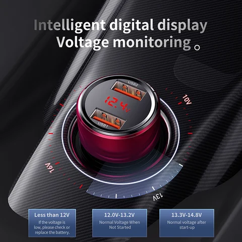 Baseus 45 Вт Quick Charge 4.0 3.0 Автомобильное зарядное устройство USB для iPhone Xiaomi Samsung QC4.0 QC3.0 QC Type C PD Автомобильное быстрое зарядное устройство для мобильного телефона