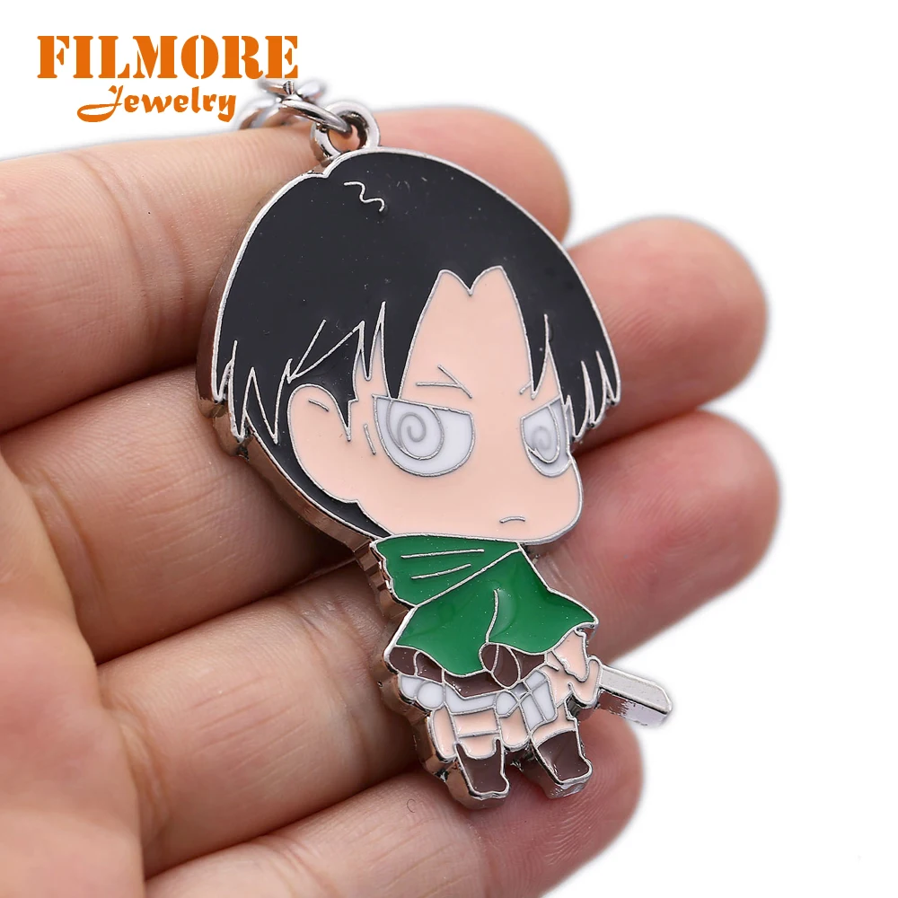 Filmore Japanese Cartoon Anime Animation Attack on Titan Keychain Armin Arlart Rivaille Ackerman Chatacters Trinkets Accessories | Украшения