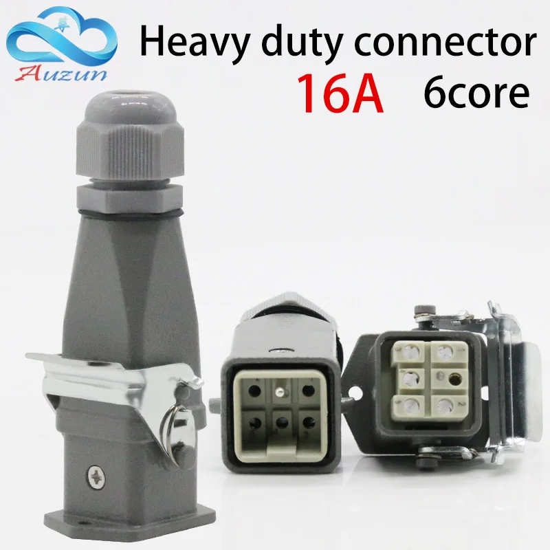 Сверхмощный разъем 6 (5 + 1) core 16A 500V 006 2 верхняя линия подключения горячего канала