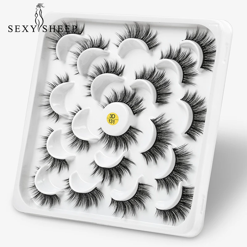 SEXYSHEEP 3/4/7/10 пар 3D накладные ресницы из норки натуральные длинные накладные ресницы драматического накладные ресницы для наращивания ресниц