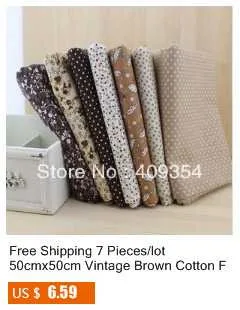 Booksew, новинка, 7 шт./лот, наборы красного цвета, хлопок, 50 см х 50 см, ткань для рукоделия, для вышивания, стеганая текстильная ткань, кукольная ткань