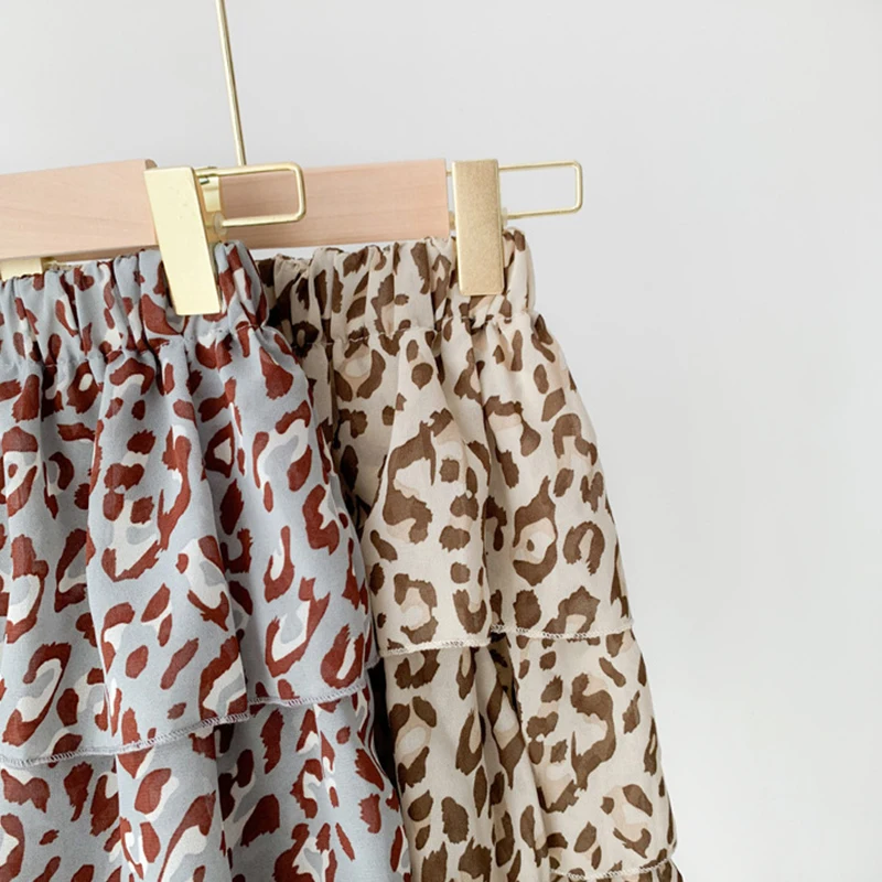 Baby girl clothes cool breathable chiffon skirt cute leopard cake summer teen kids | Детская одежда и обувь