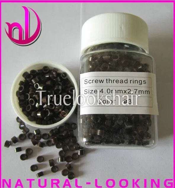1000 шт./бутылка винтовые кольца для наращивания волос инструменты бусины