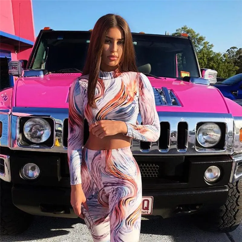 Z & P 2019 Женский комплект для йоги одежда спортзала бесшовные леггинсы с принтом +
