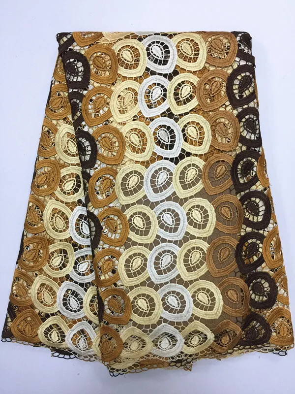Embroidery guipure African water soluble lace fabric for wedding dress high quality swiss voile cord 5y/lot L50025H | Дом и сад