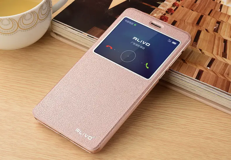 Huawei honor 6x чехол высокого качества из искусственной кожи смарт-чехол для huawei honor 6x флип-чехол alivo фирменный#0322