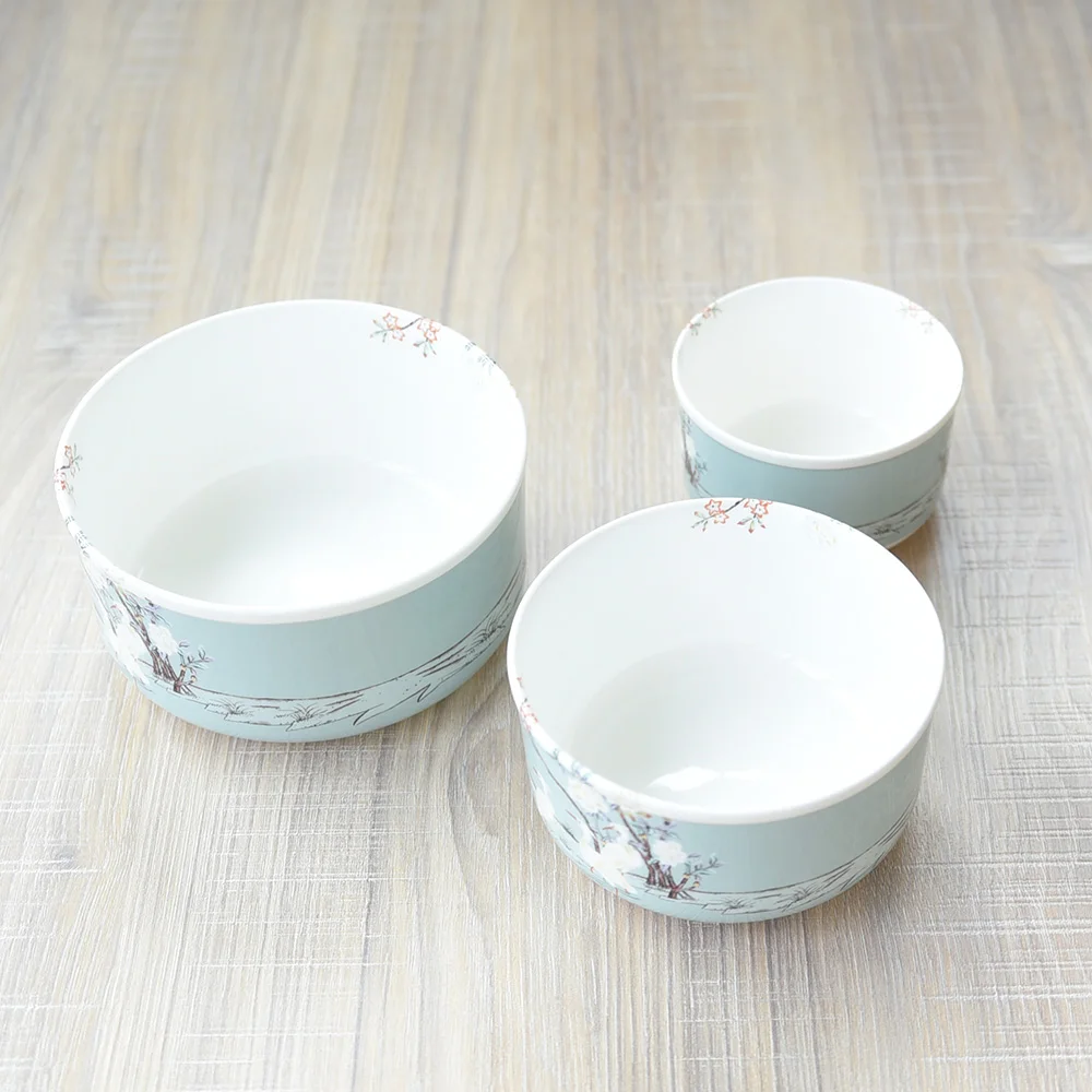 Бутик Европейский ручная роспись белый кран керамика костяного фарфора чаша