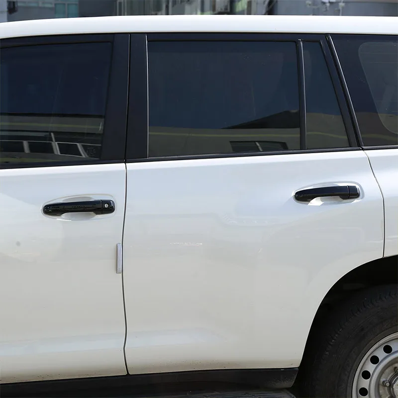 Глянцевая черная хромированная дверная ручка ABS отделка автомобильные