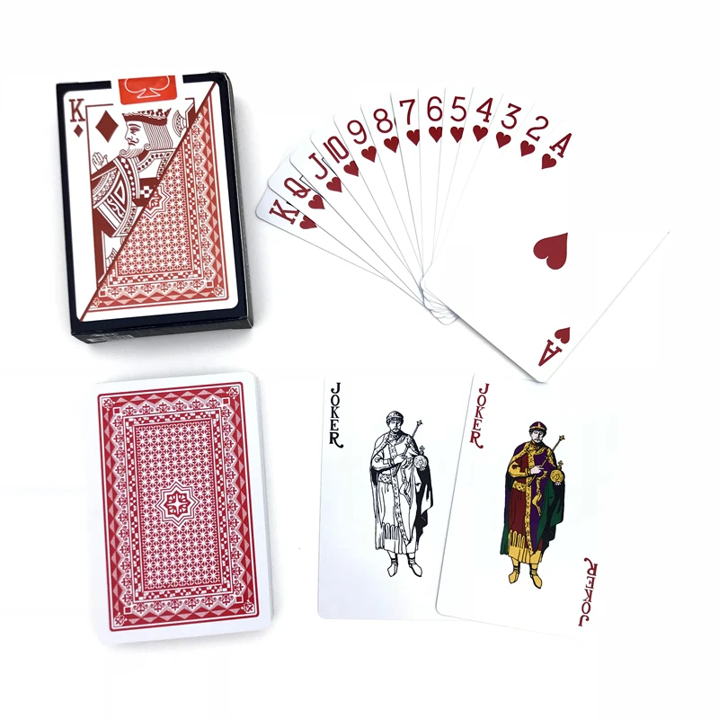 2Set/Lot Pattern Baccarat Texas Hold'em Plastic Playing Cards Waterproof Poker Cards Pokerstar Board Game 2.28*3.46inch qenueson