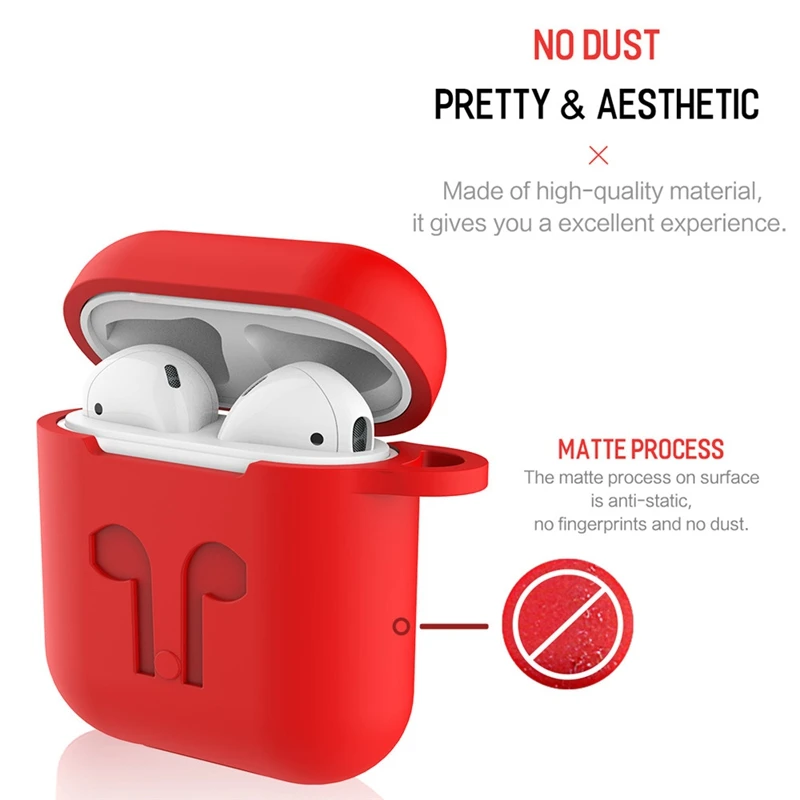 Soft Silicone Case For Airpods Air Pods Shockproof Earphone Protective Cover Waterproof for iphone 7 8 Headset Accessories | Электроника